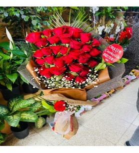 Kırmızı Gül Buketi 30 Adet